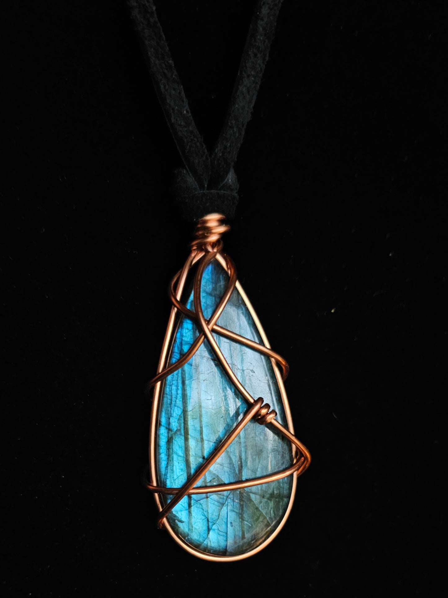 Labradorite Pendant | Large Drop, Narrow