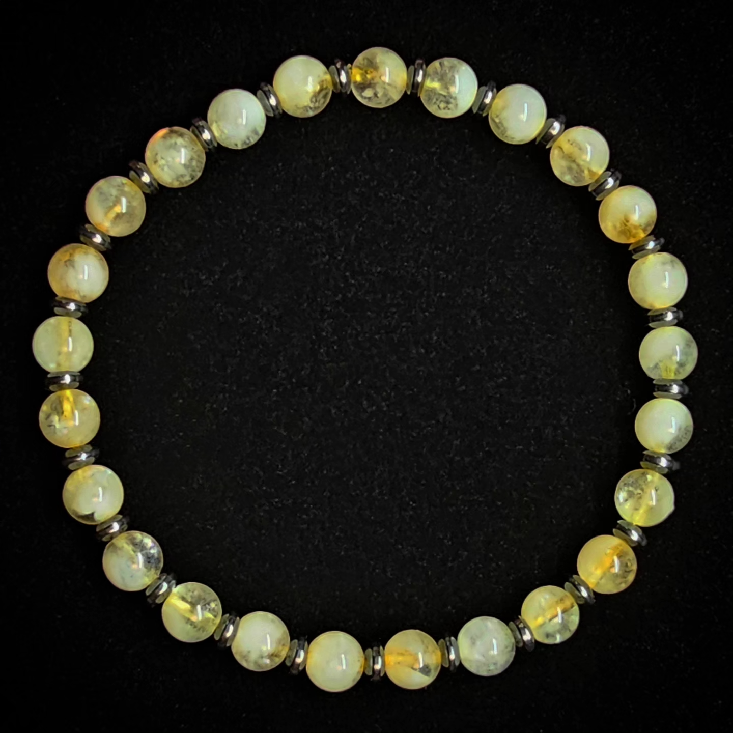 Anchored Duality || Beaded Crystal Bracelet: Citrine
