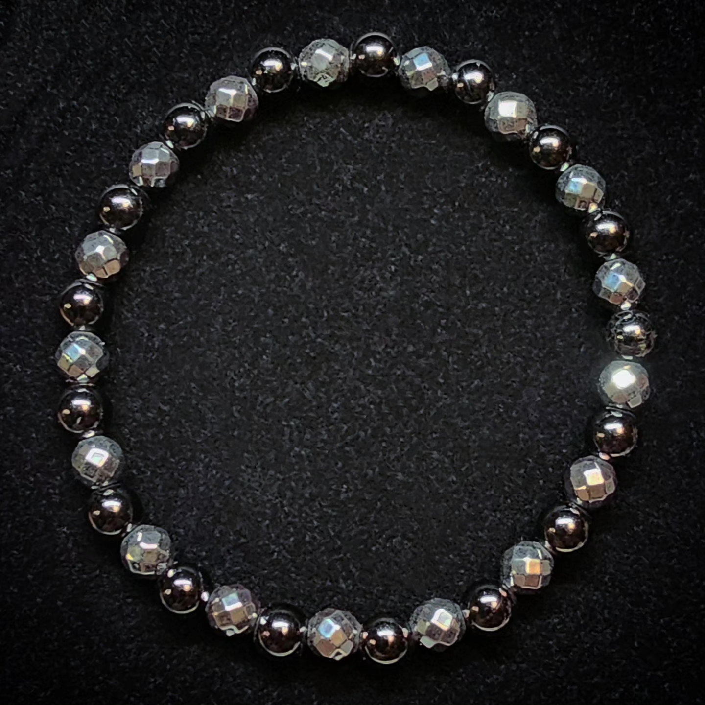 Anchored Duality || Beaded Crystal Bracelet: Tourmaline