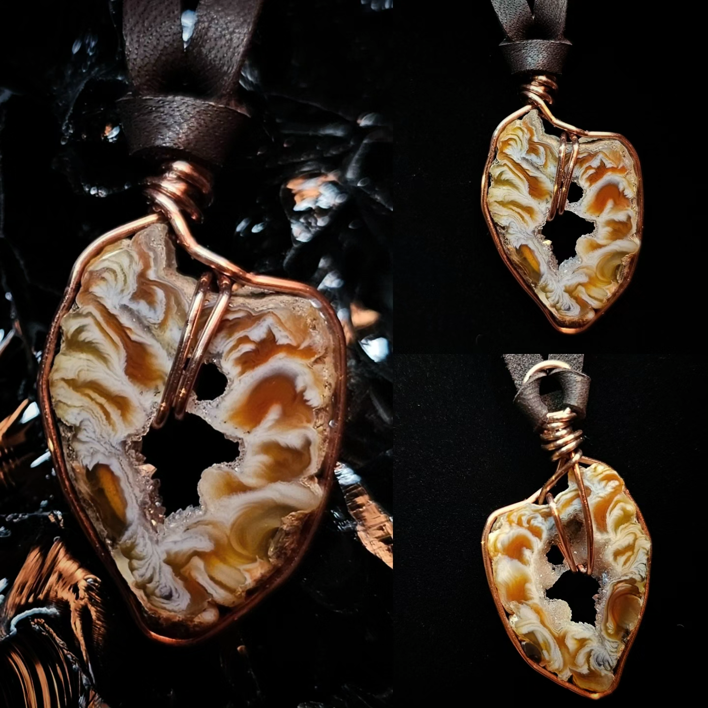 Wrapped Pendant: Agate